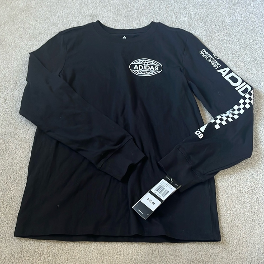 NWT Adidas Black Long Sleeve T-Shirt